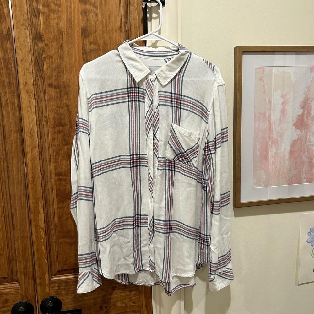 Rails Plaid Flannel/Blouse - Picture 2 of 4
